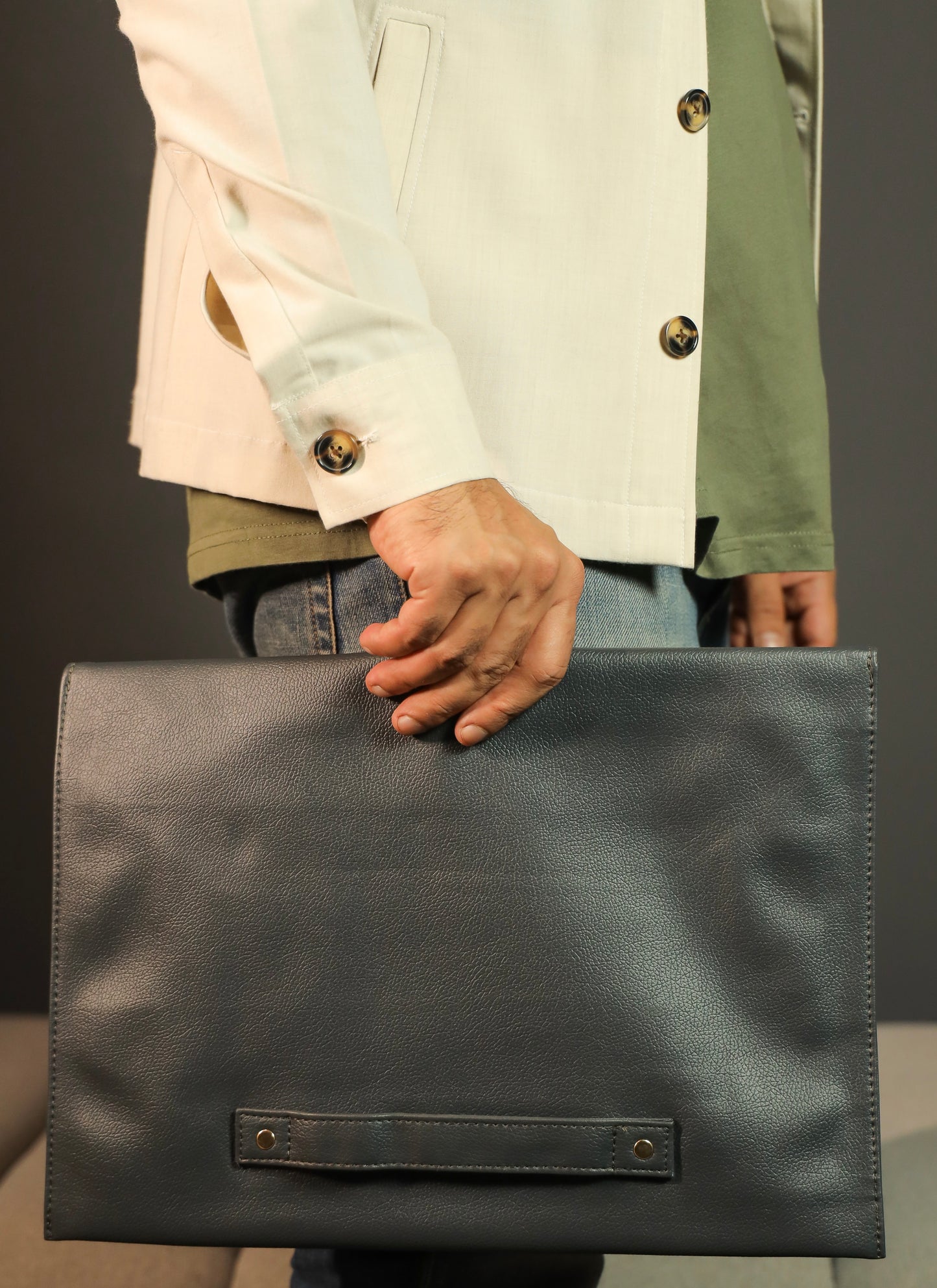 Urban Laptop Sleeve - Grey - LeatherNoLeather