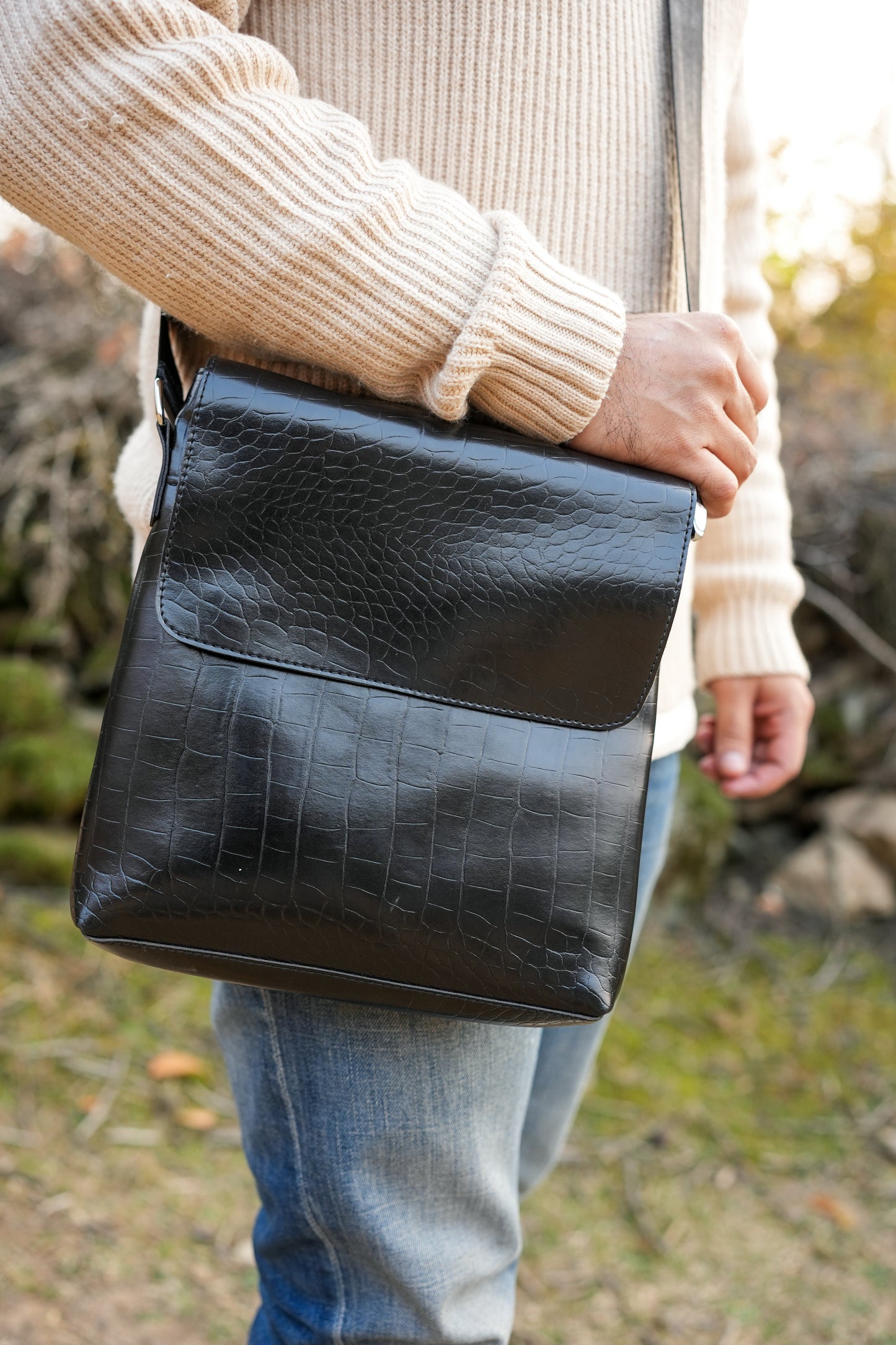 Vegan Leather Crossbody Bag