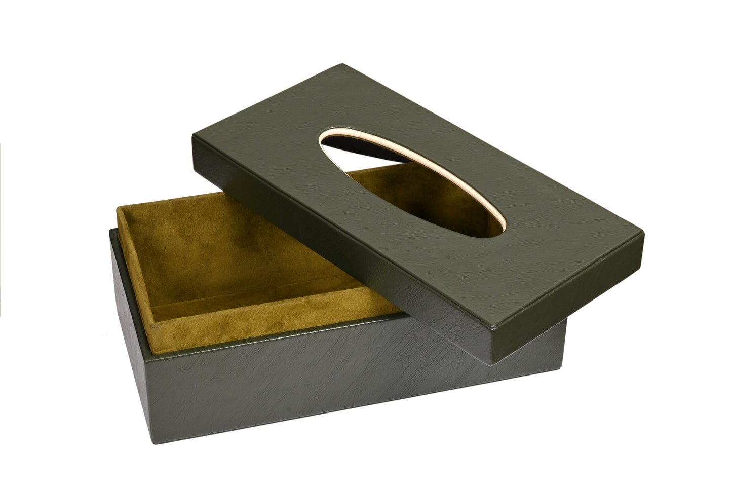 Naples Tissue Box Holder - Olive Green