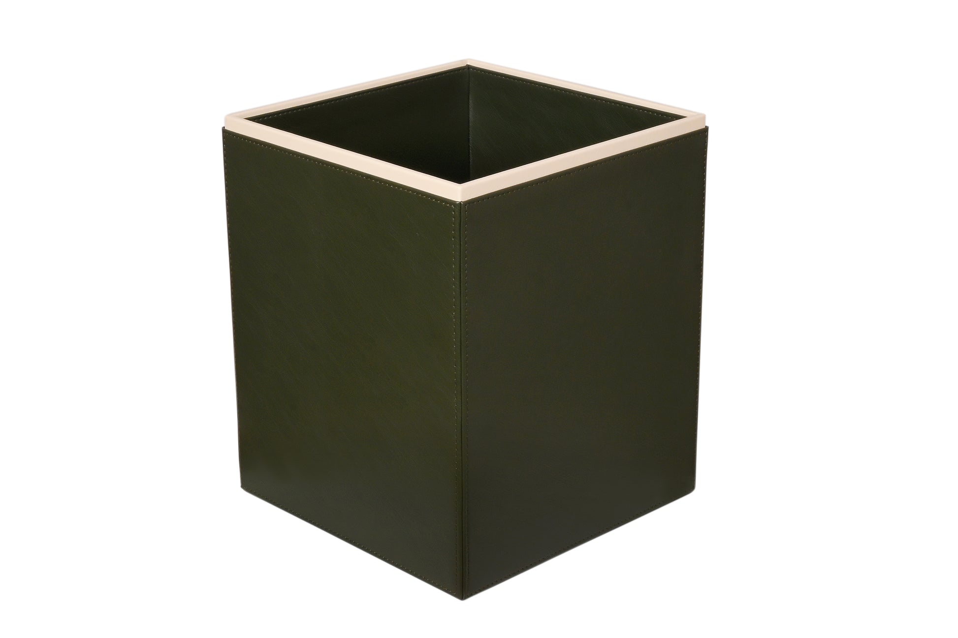 TidyNest Dustbin - Olive Green - LeatherNoLeather