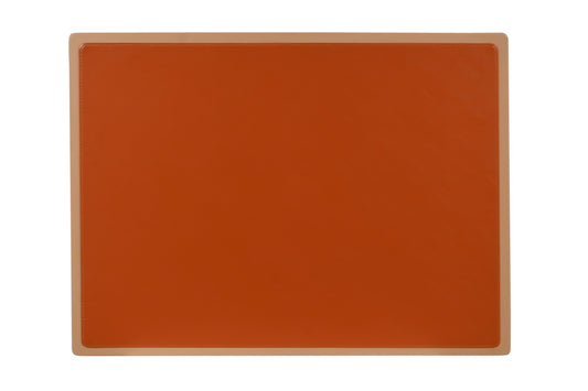 Aura Place Mat - Tangerine - LeatherNoLeather