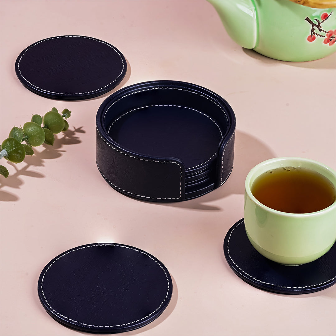 Bask Coaster Set - Navy Blue