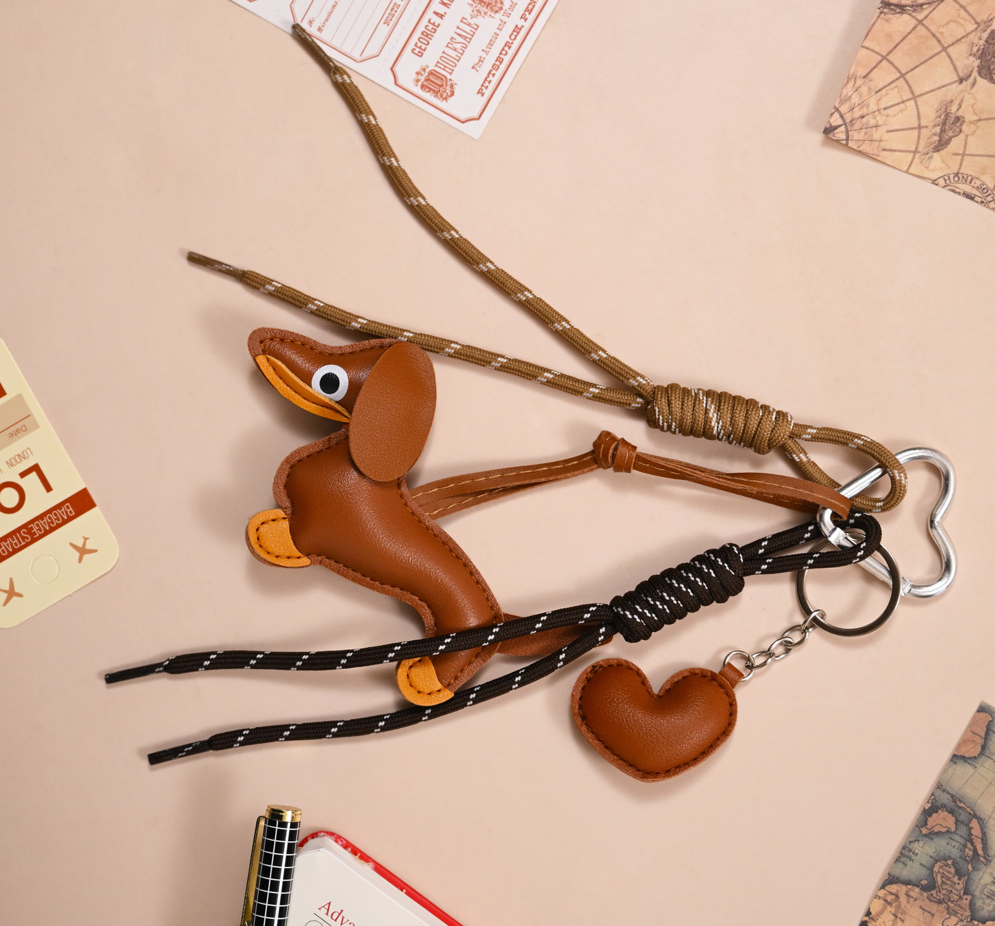 Vegan Leather Dog Bag Charm
