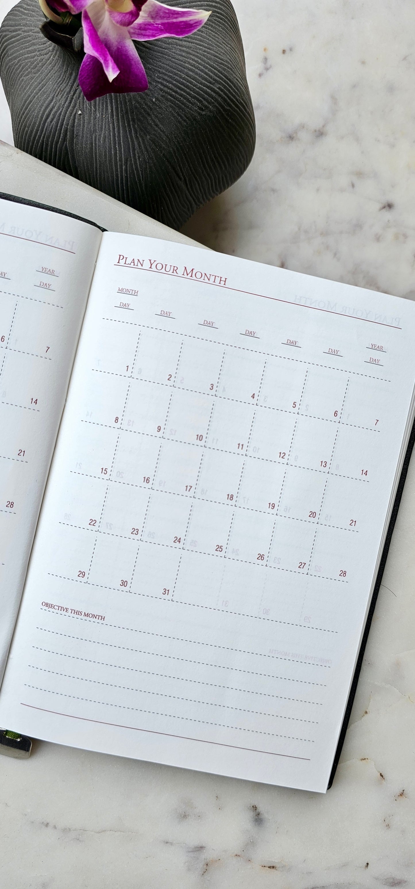 Fluted Vegan leather Diary - LeatherNoLeather