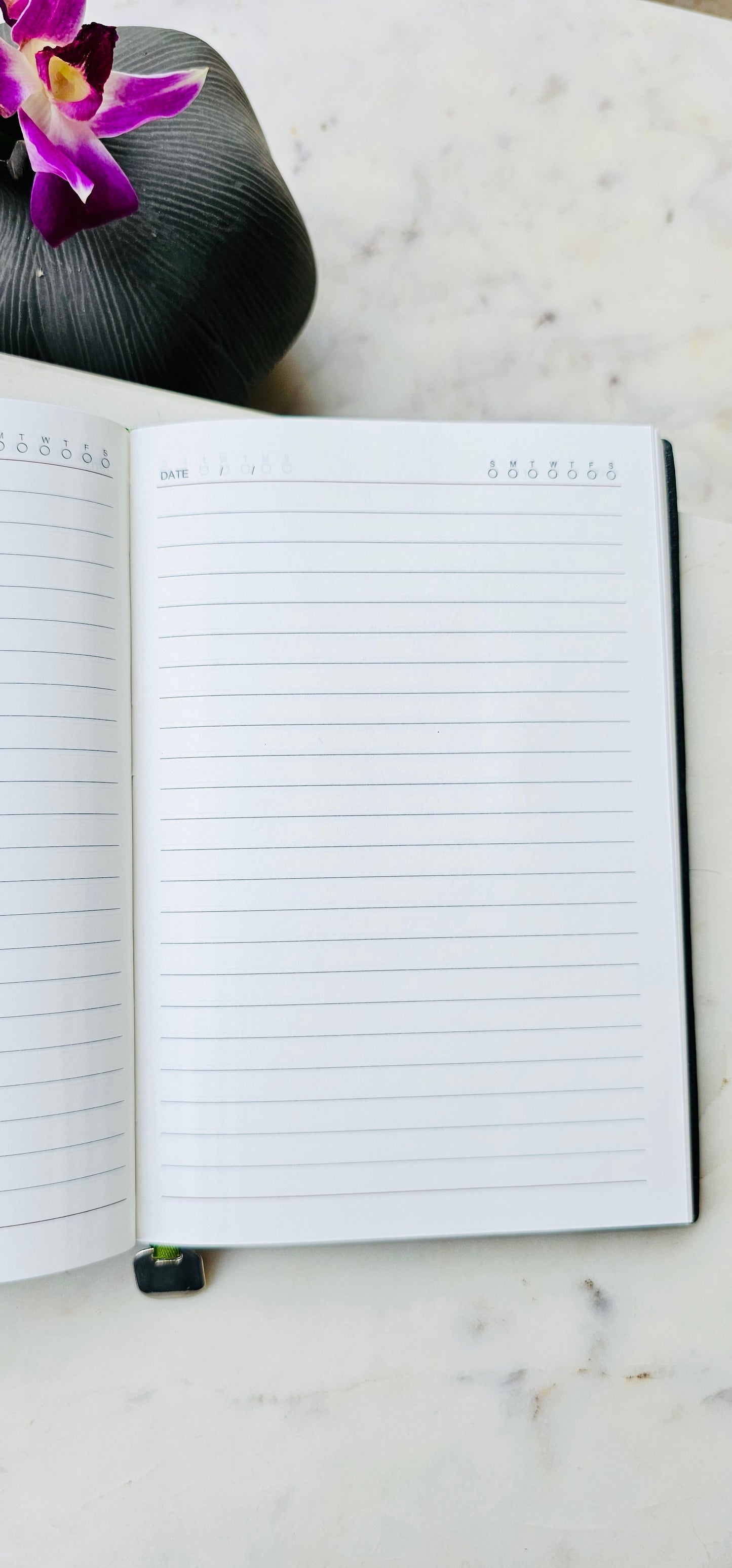 Fluted Vegan leather Diary - LeatherNoLeather