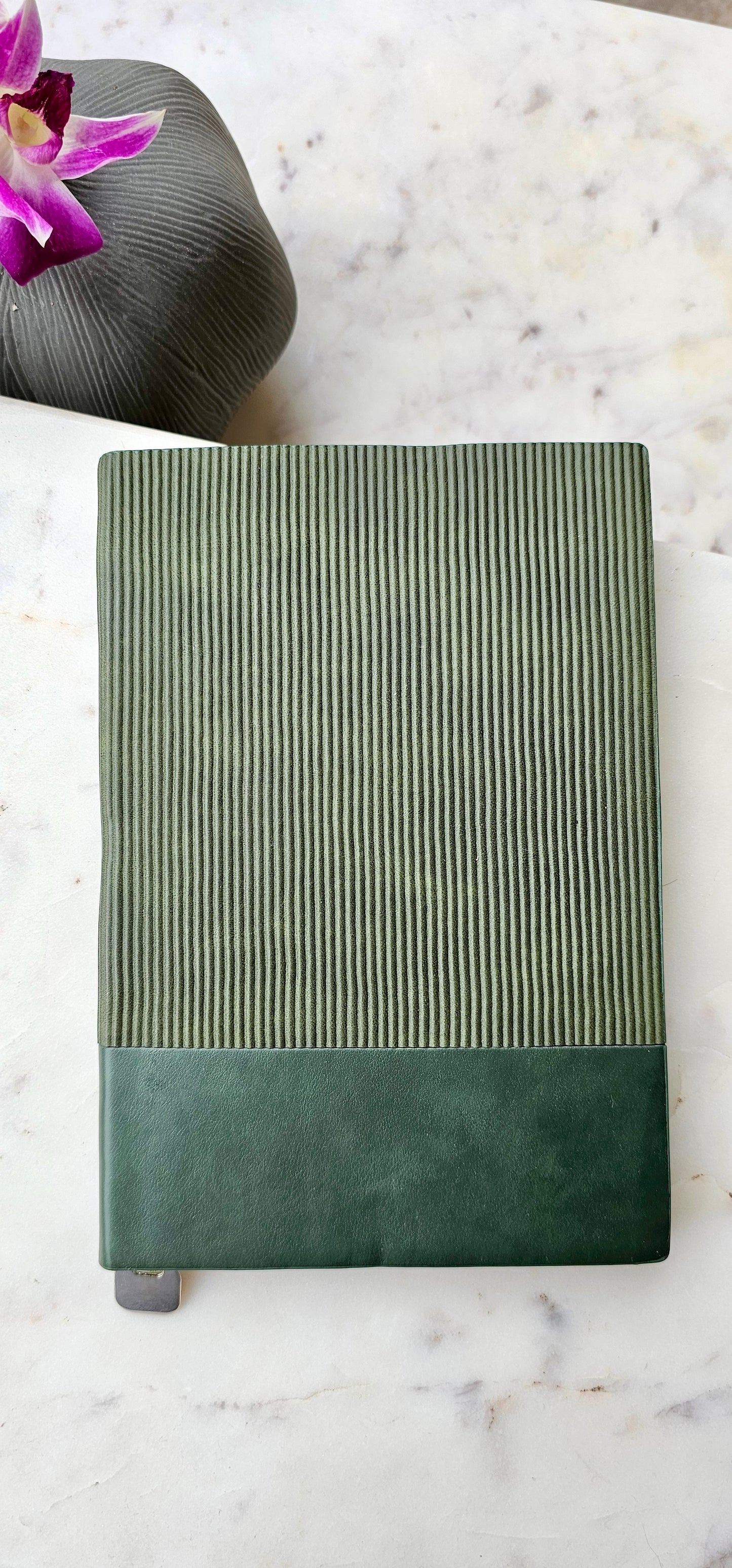 Fluted Vegan leather Diary - LeatherNoLeather