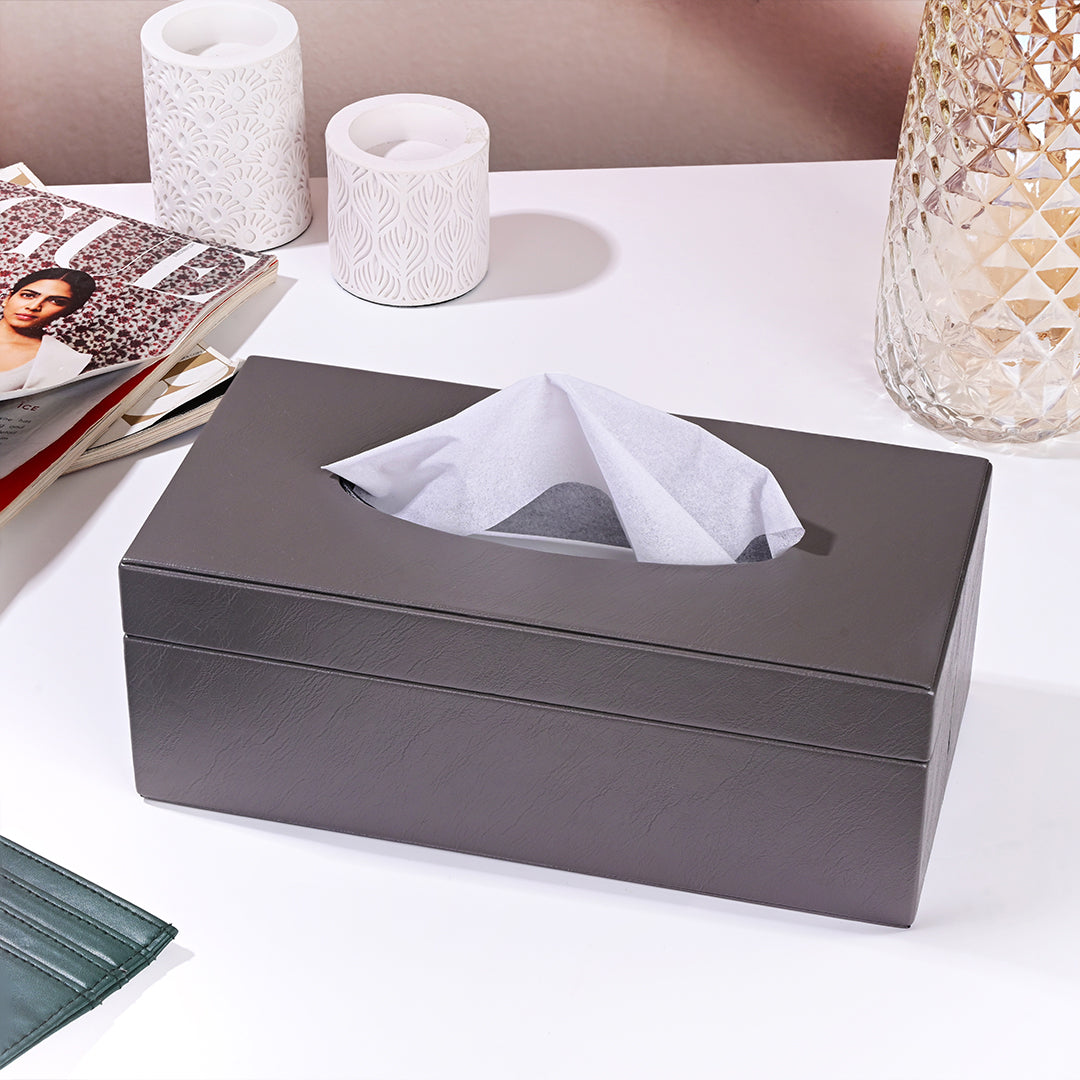 Naples Tissue Box Holder - Grey