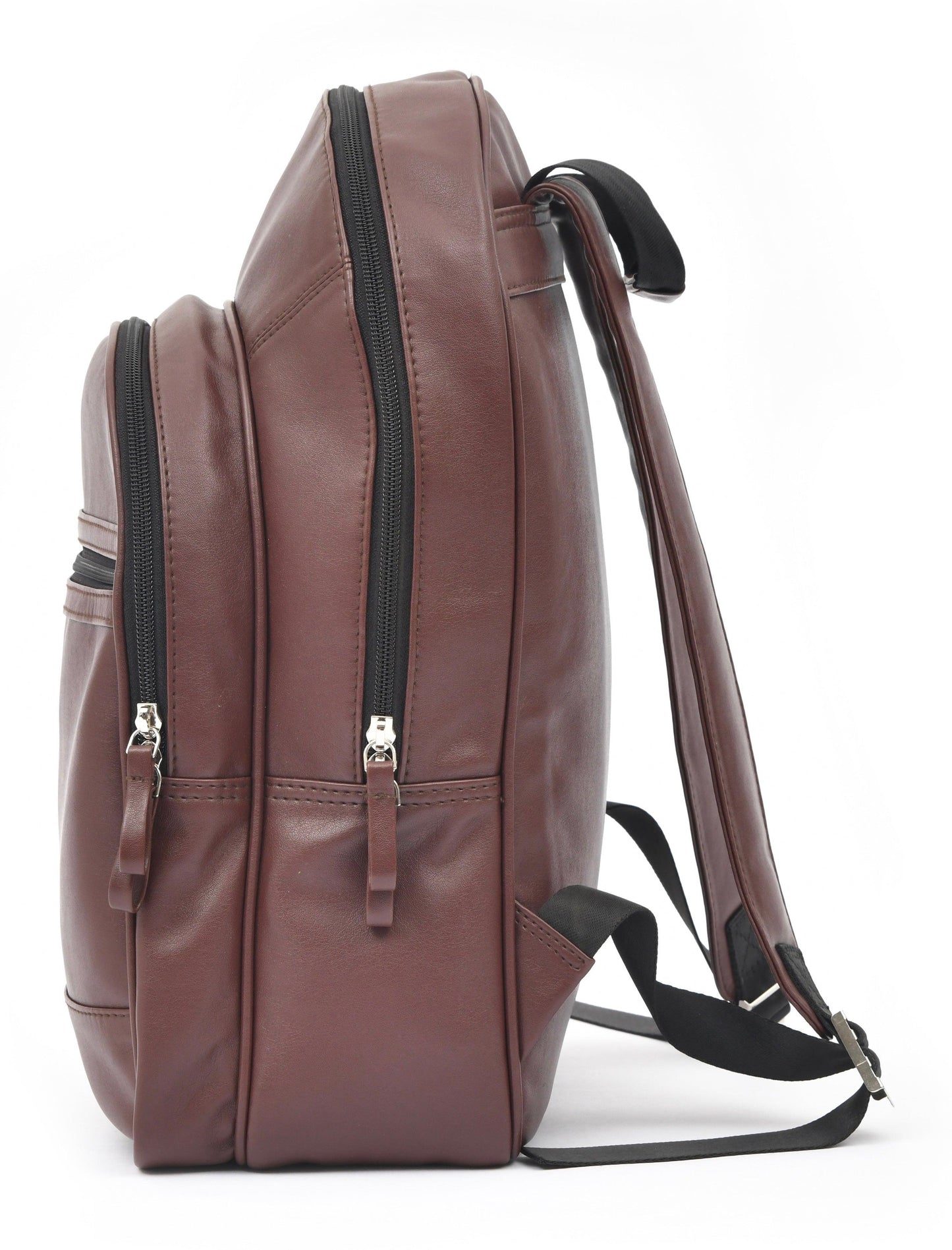 Backpack from side angle - LeatherNoLeather