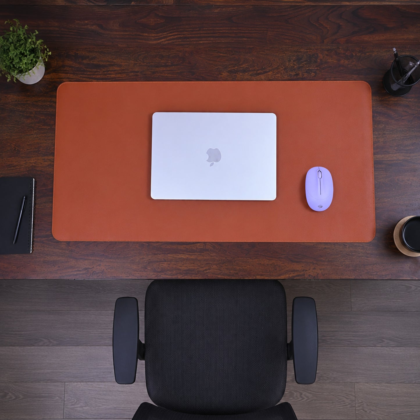 Vegan Leather Carry On Desk Mat