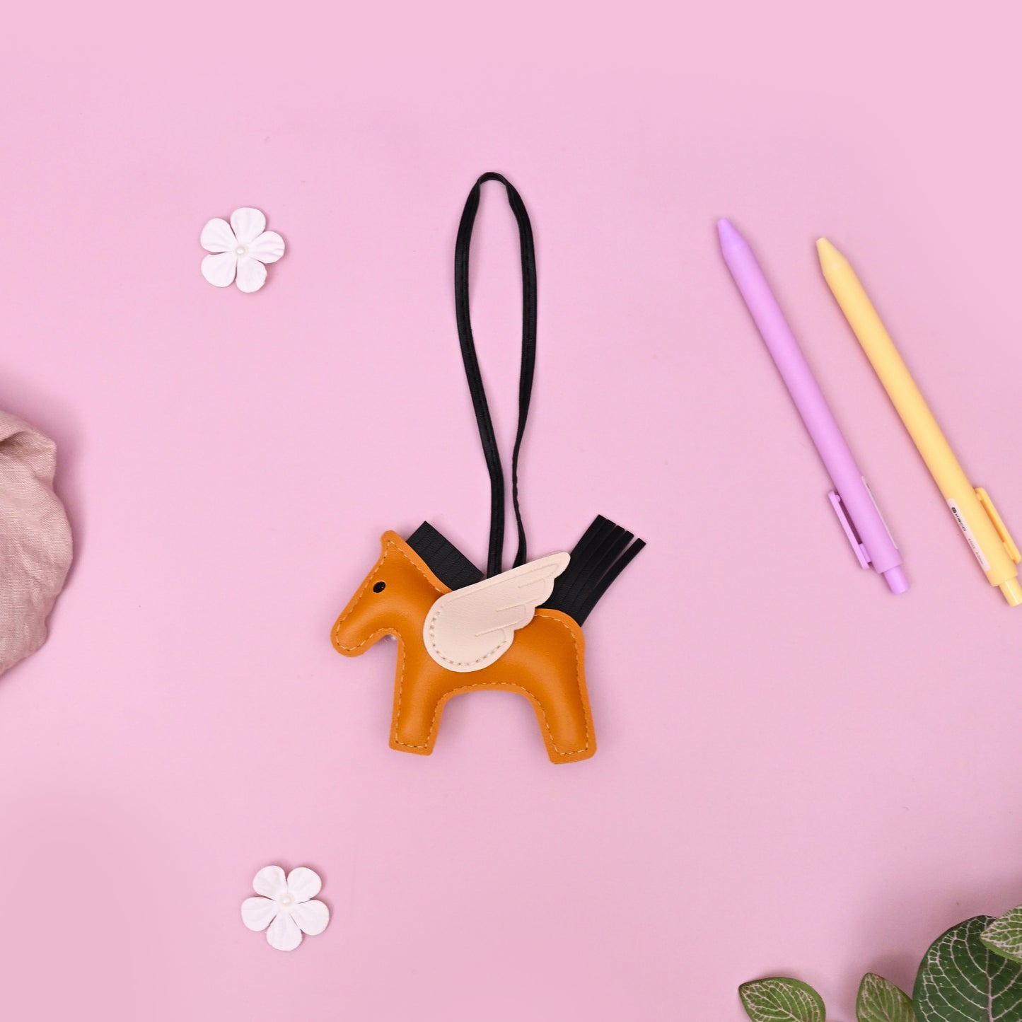 Vegan Leather Horse Bag Charm
