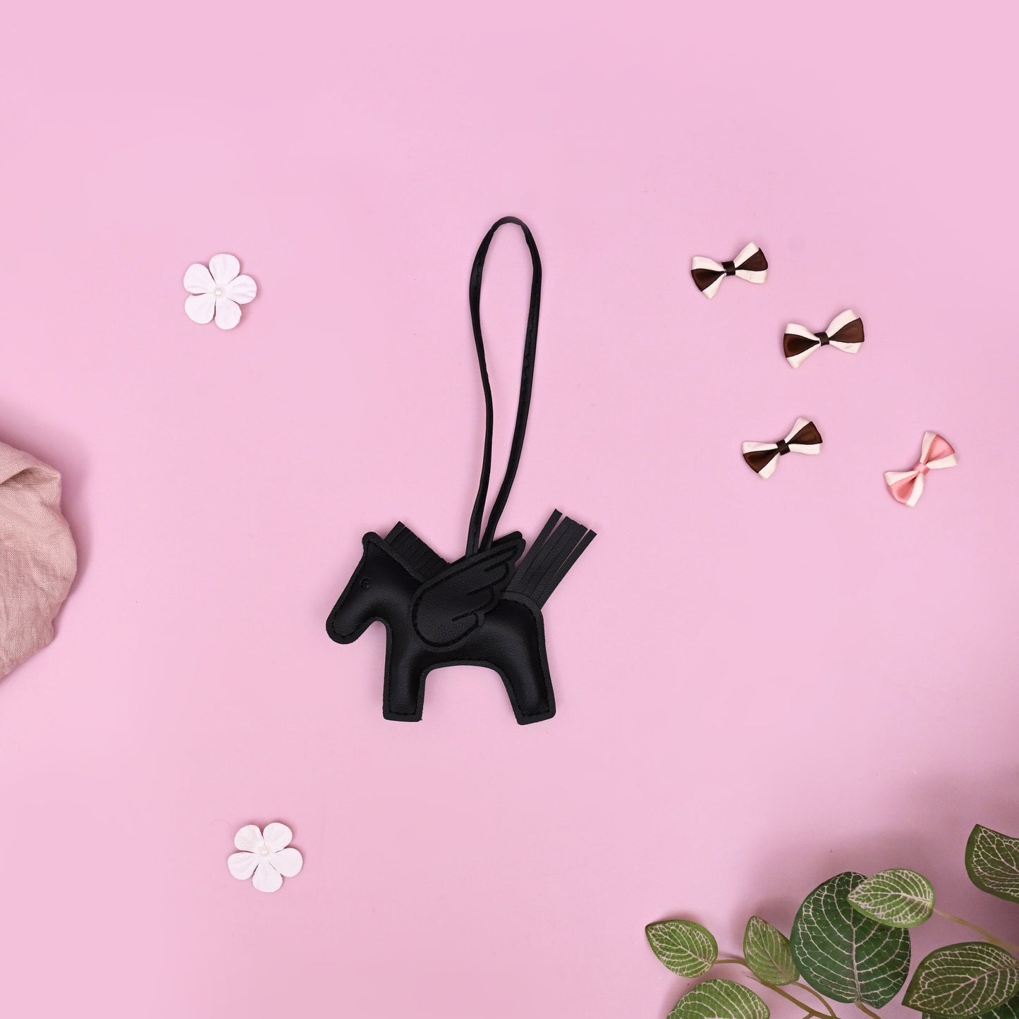 Vegan Leather Horse Bag Charm