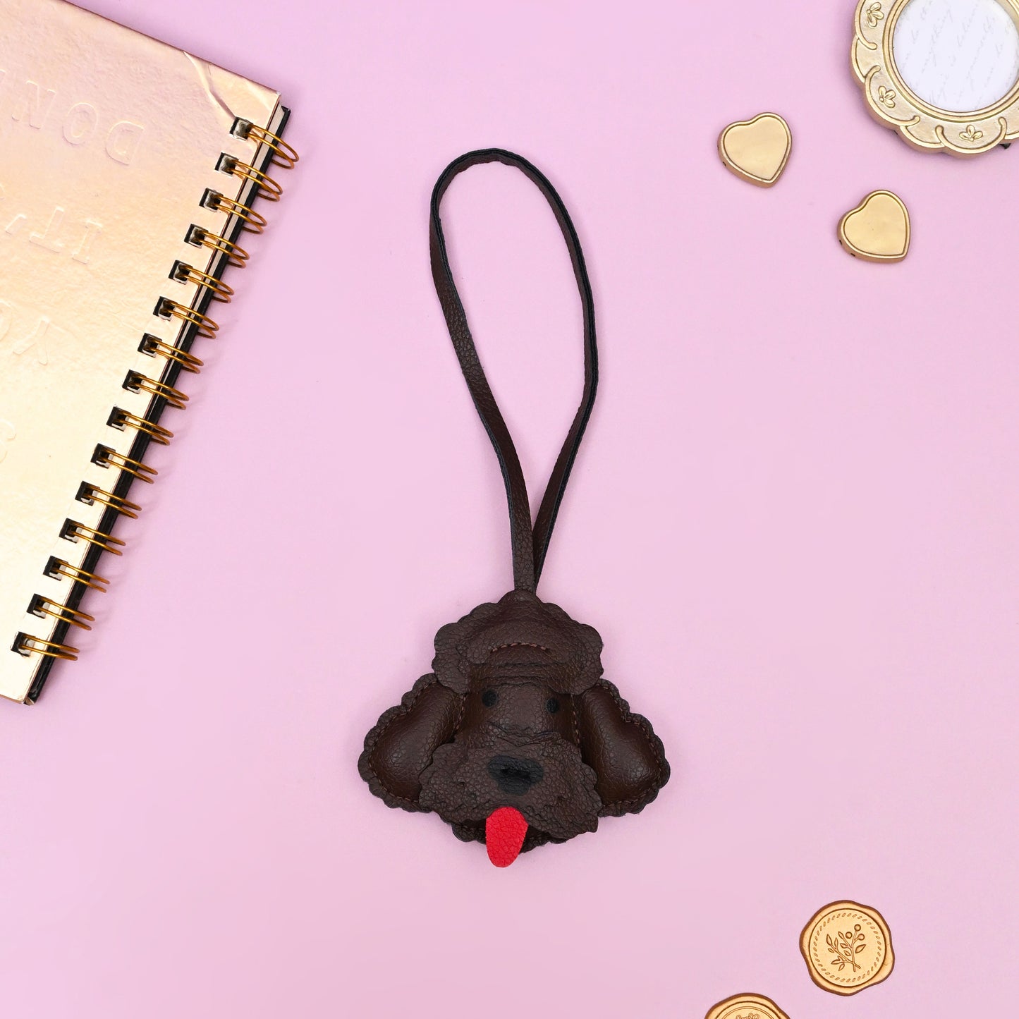 Vegan Leather Dog Bag Charm