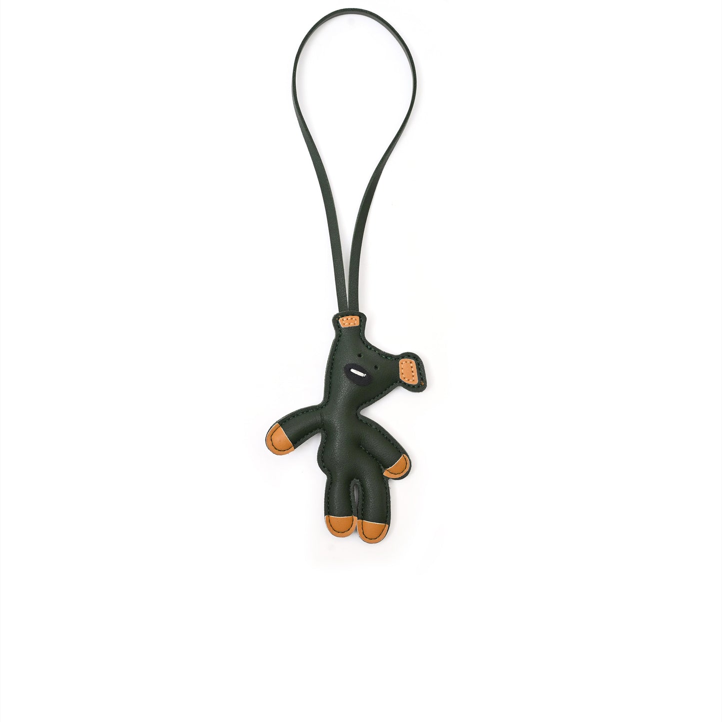 Vegan Leather Teddy Bag Charm
