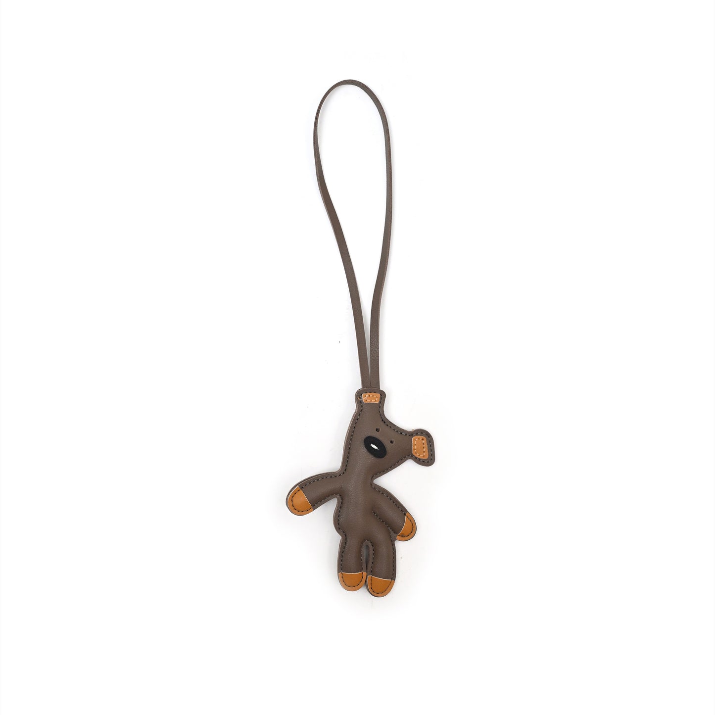 Vegan Leather Teddy Bag Charm