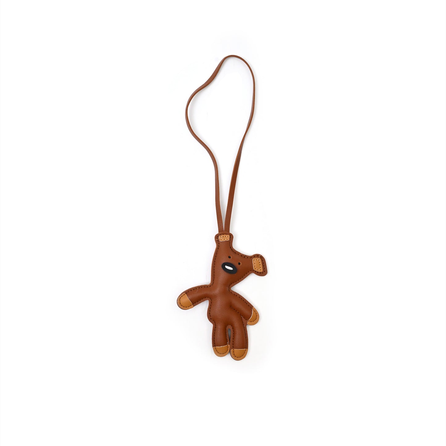 Vegan Leather Teddy Bag Charm