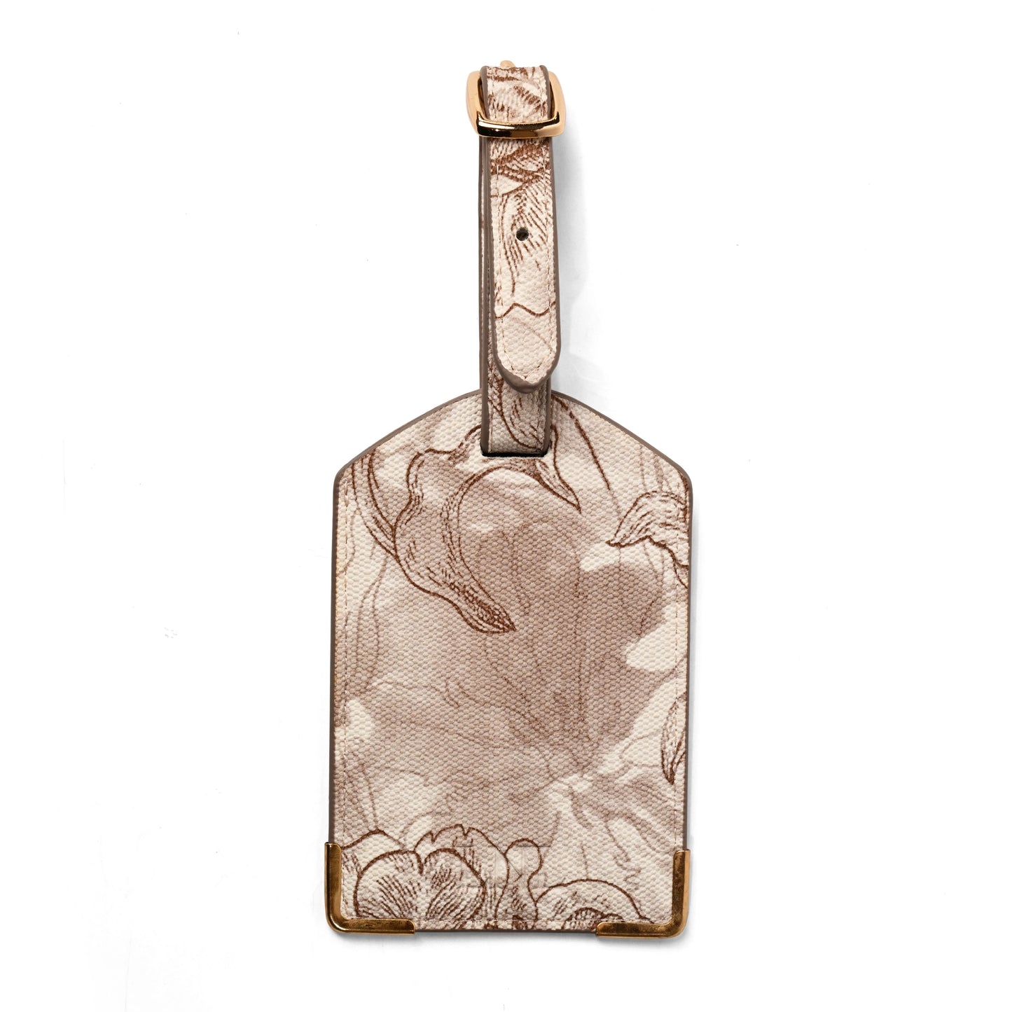 Printed Luggage Tag - Vegan Leather
