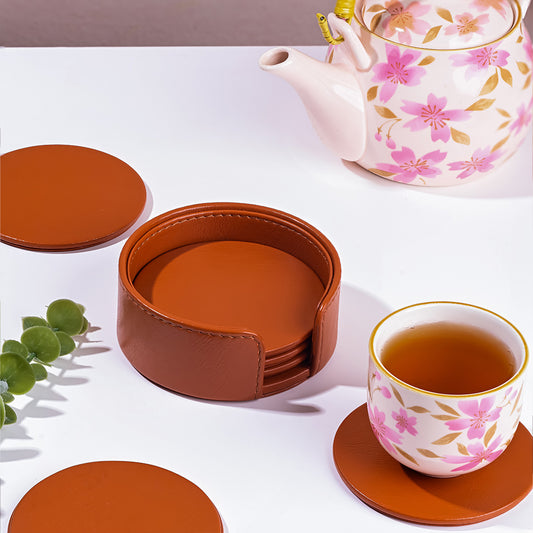 Bask Coaster Set - Tangerine