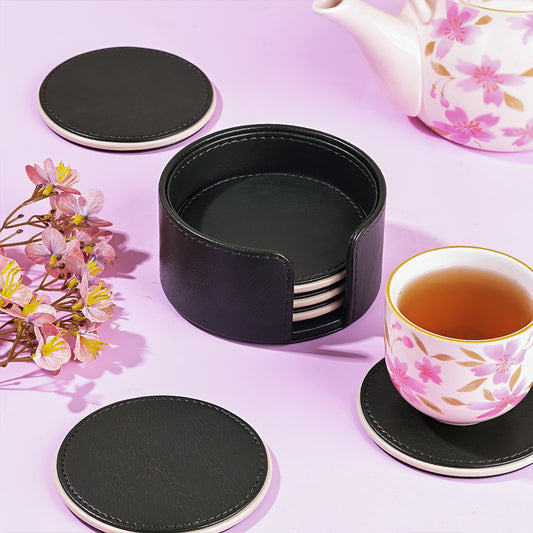Bask Coaster Set - Olive Green