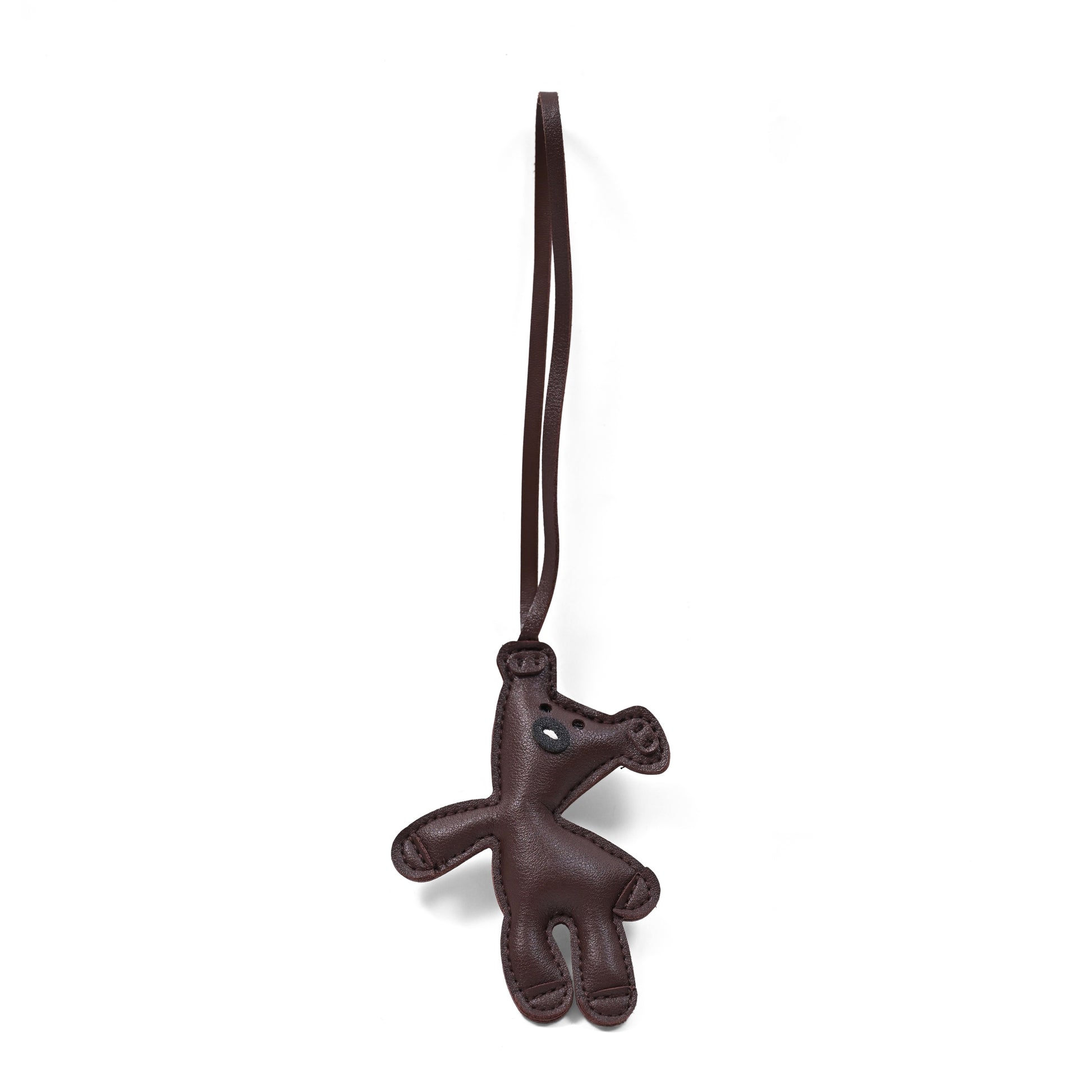 brown leather bag charm