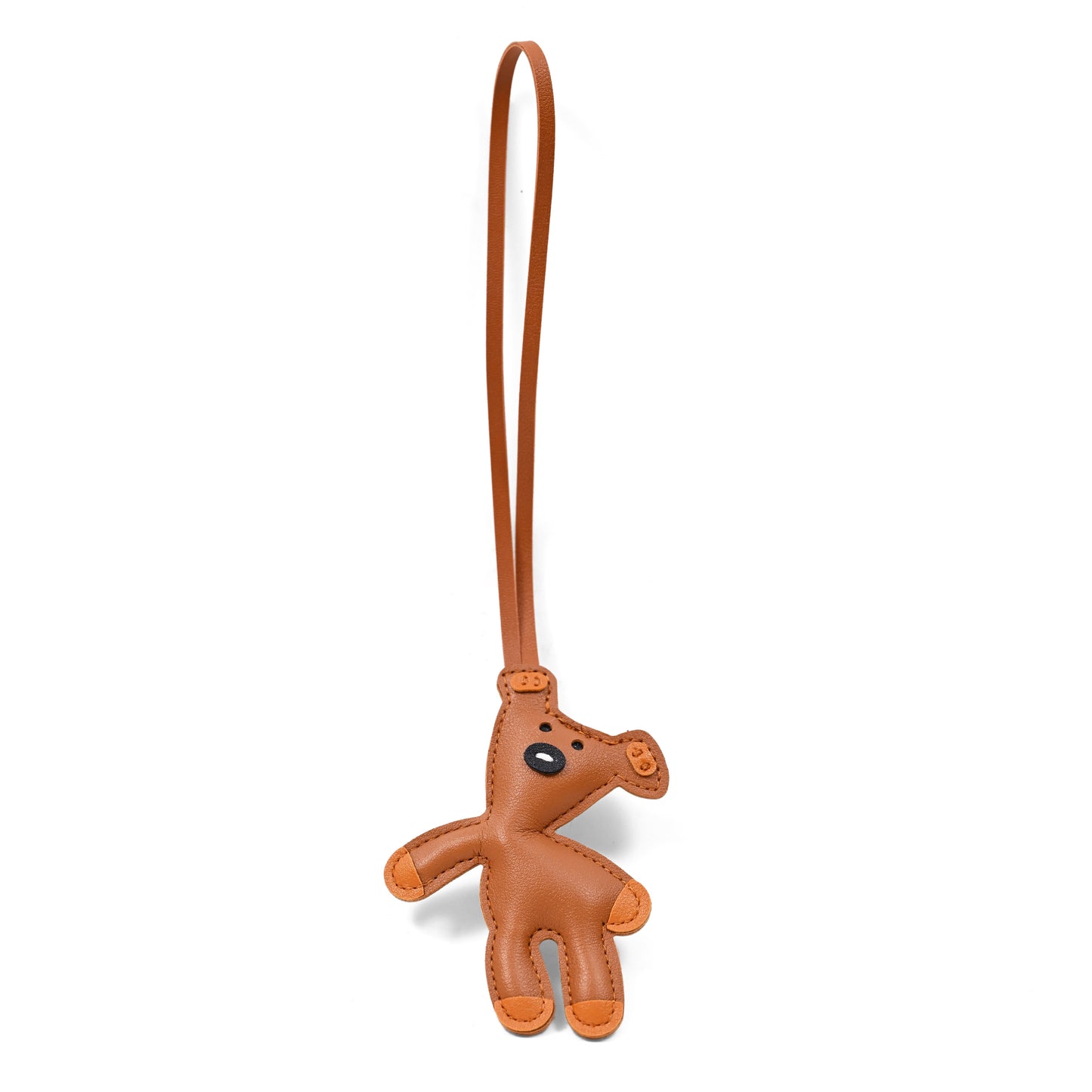 teddy leather bag charm