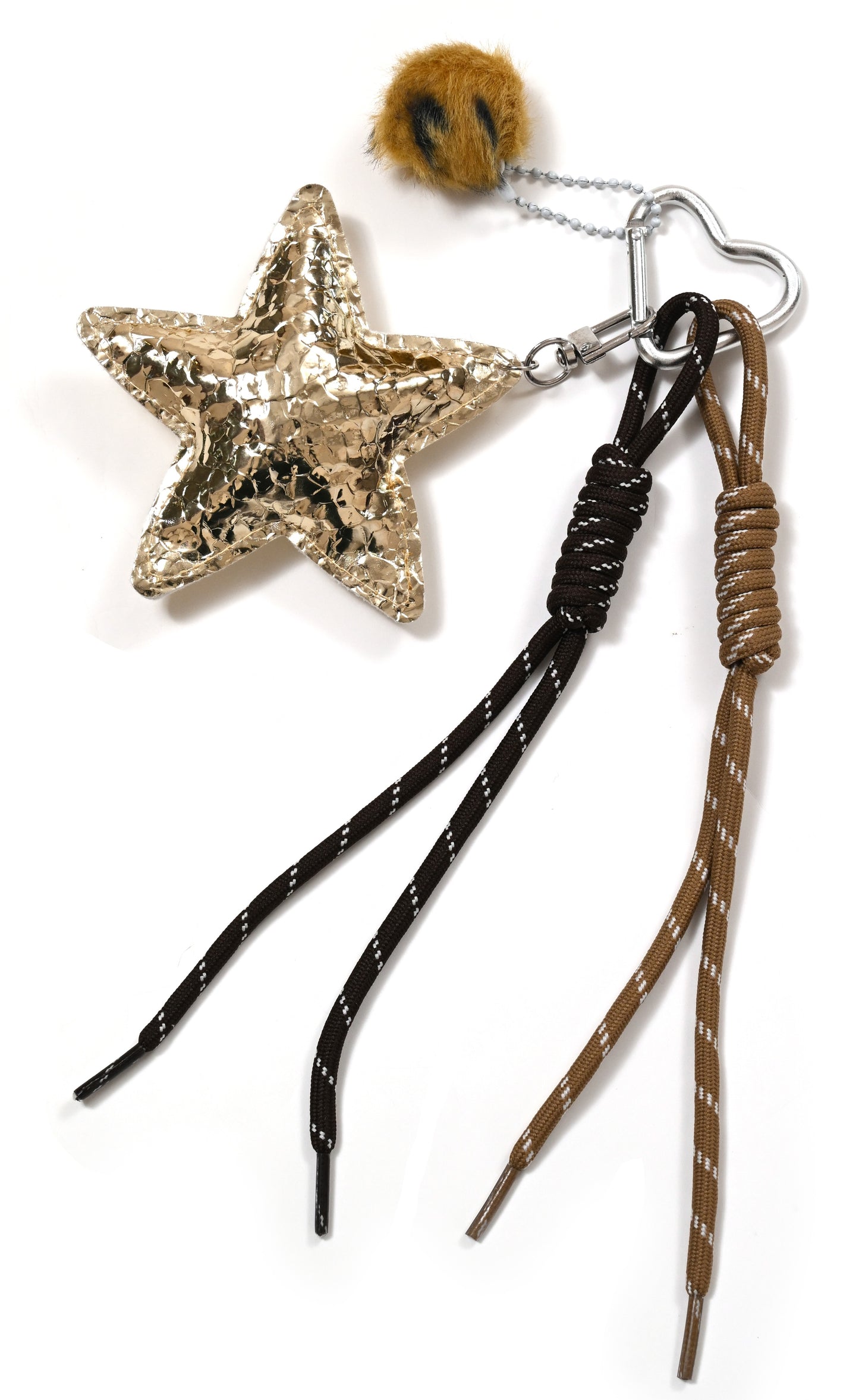 Star Shaped Vegan Leather Charm