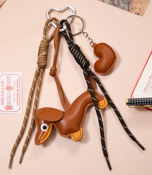 Vegan Leather Dog Bag Charm