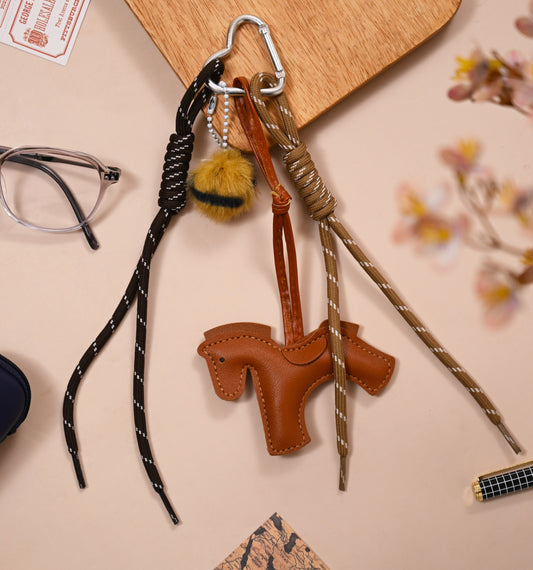 Vegan Leather Horse Bag Charm