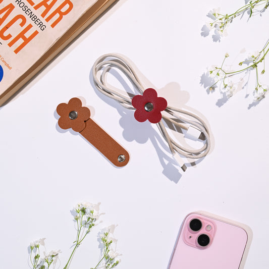 Vegan Leather - Cord / Cable Wrap