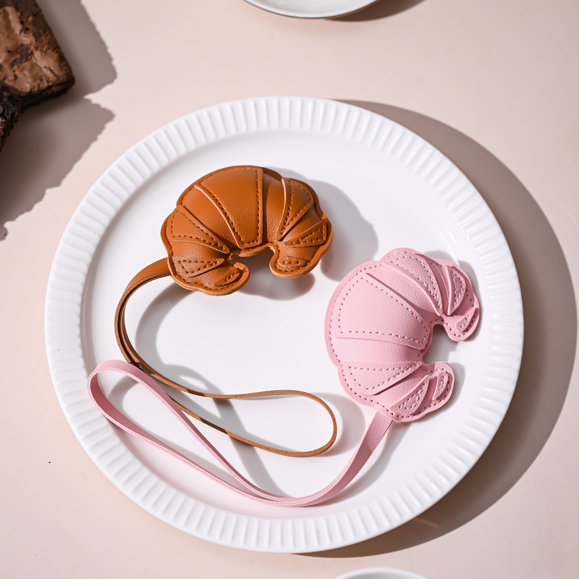 cute croissant bag charms