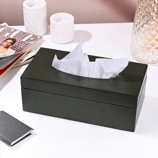 Naples Tissue Box Holder - Olive Green
