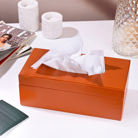 Naples Tissue Box Holder - Tangerine