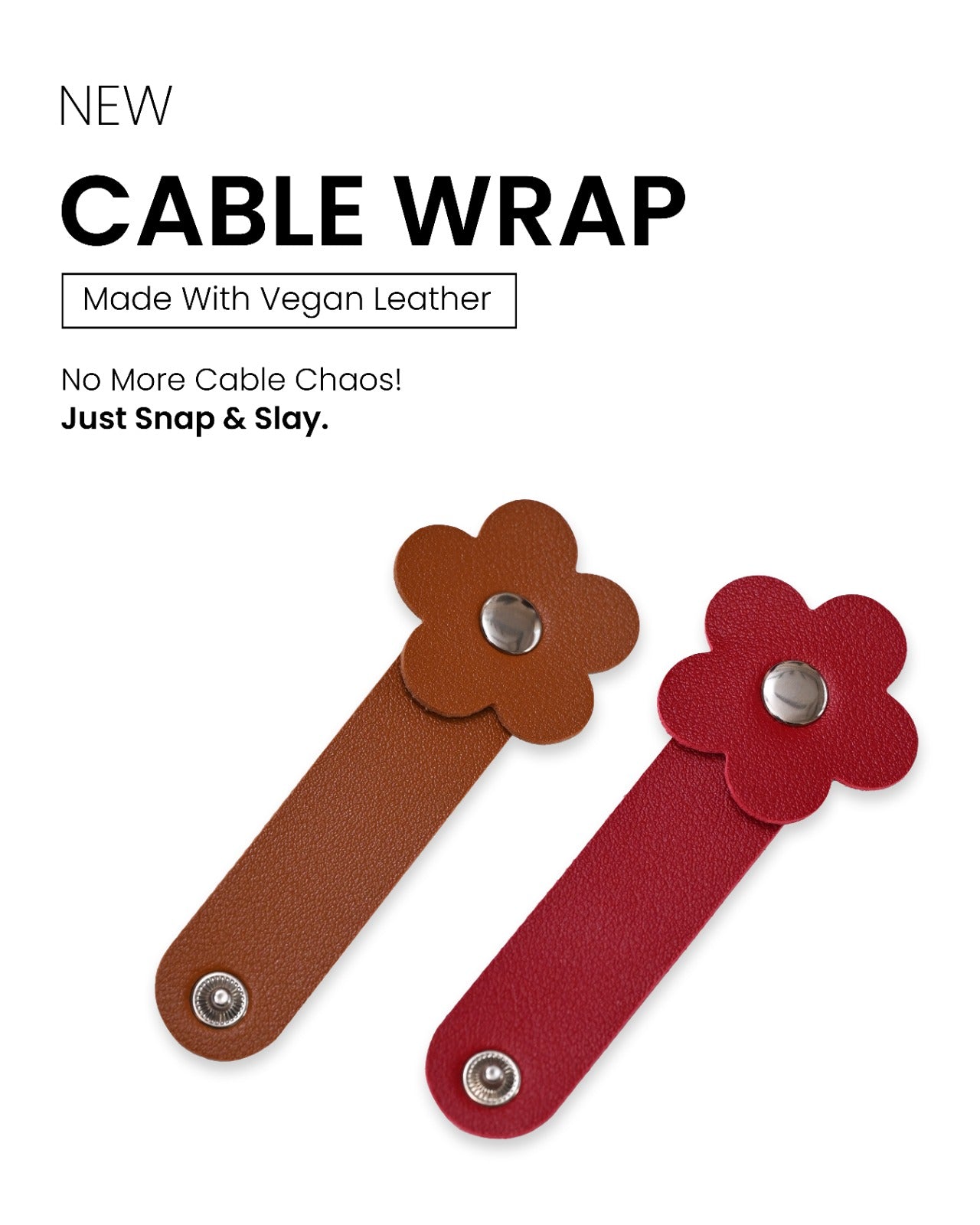 Vegan Leather - Cord / Cable Wrap