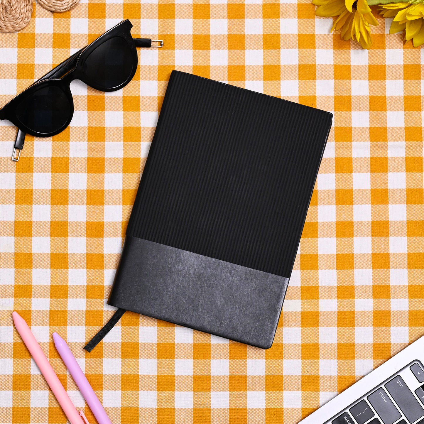 Fluted Vegan leather Diary