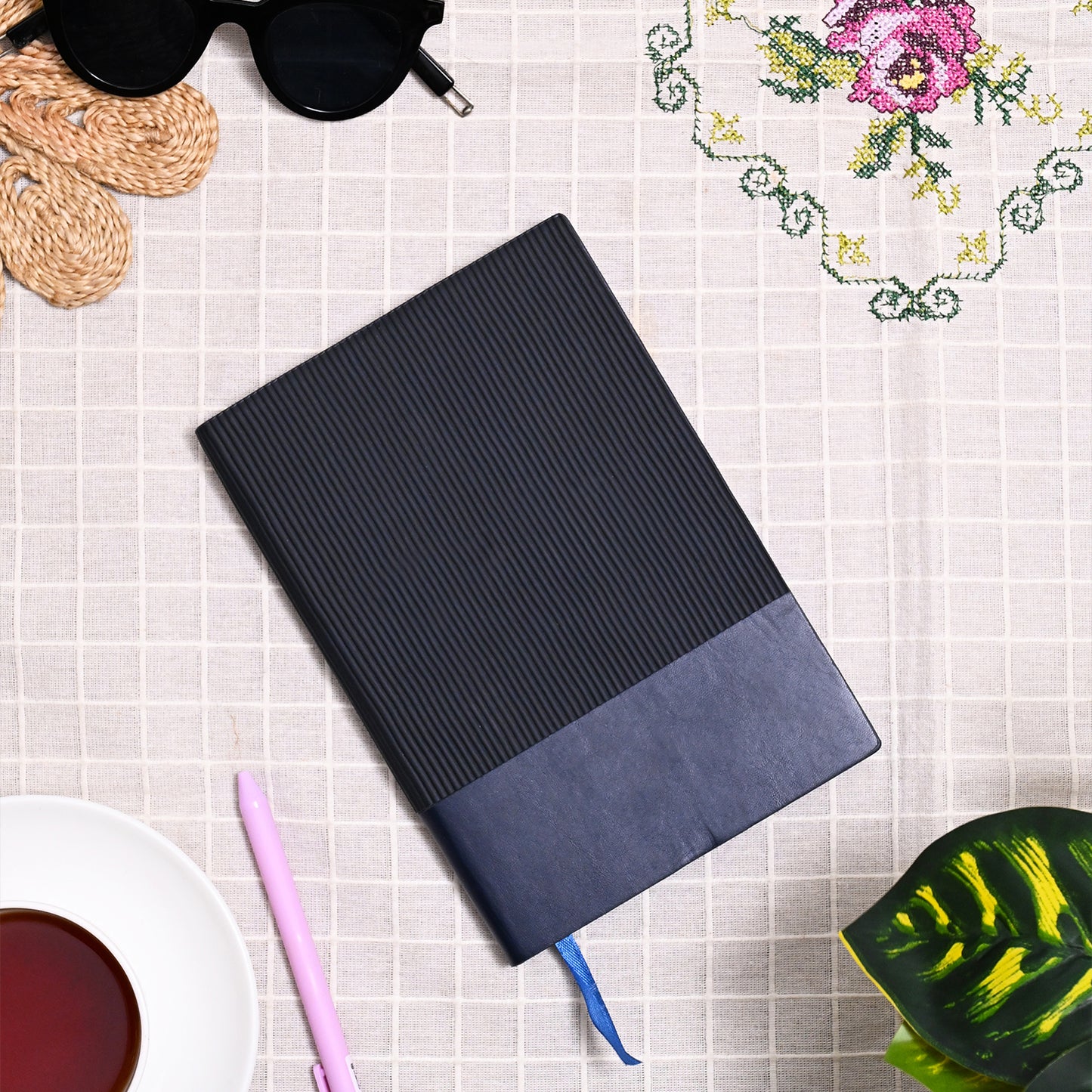 Fluted Vegan leather Diary