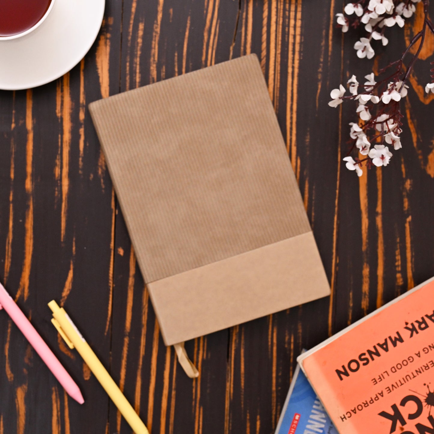 Fluted Vegan leather Diary