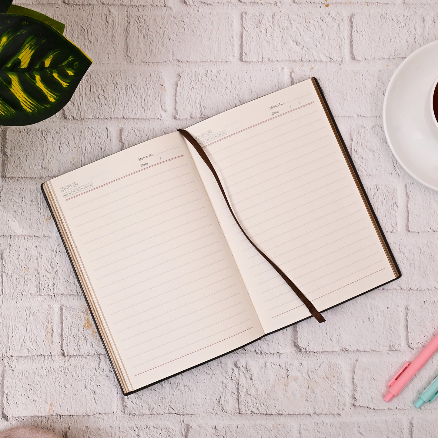 Fluted Vegan leather Diary