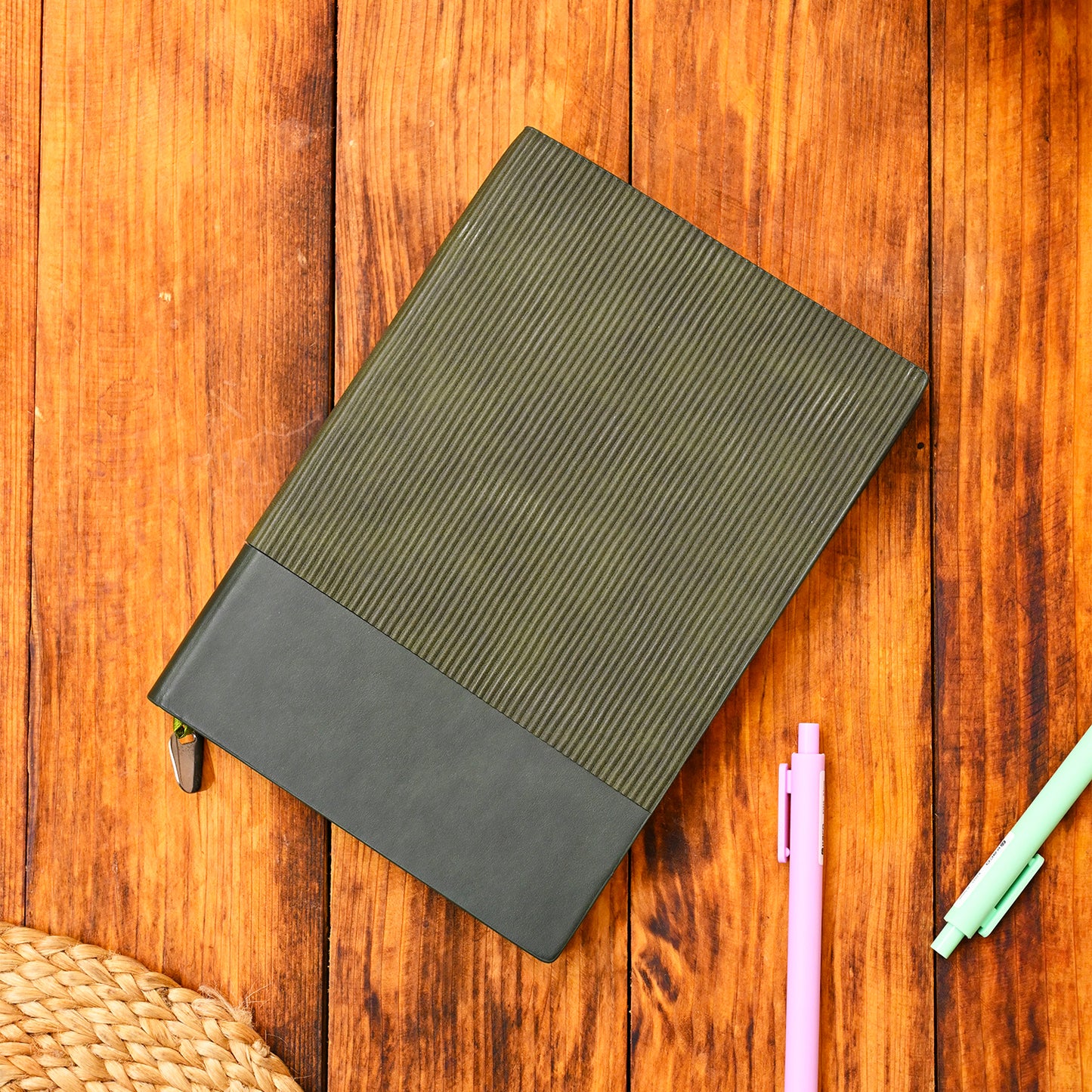 Fluted Vegan leather Diary