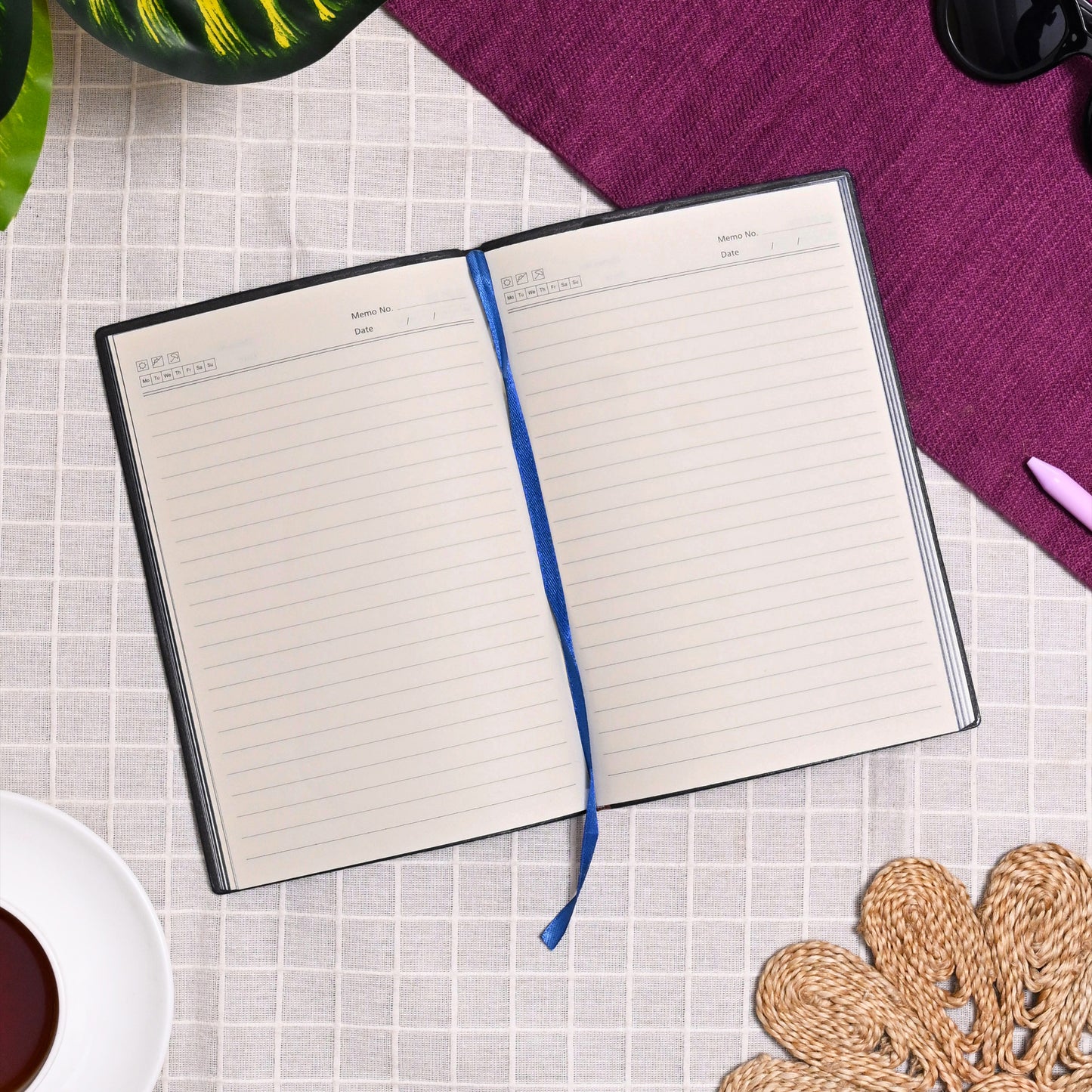 Fluted Vegan leather Diary